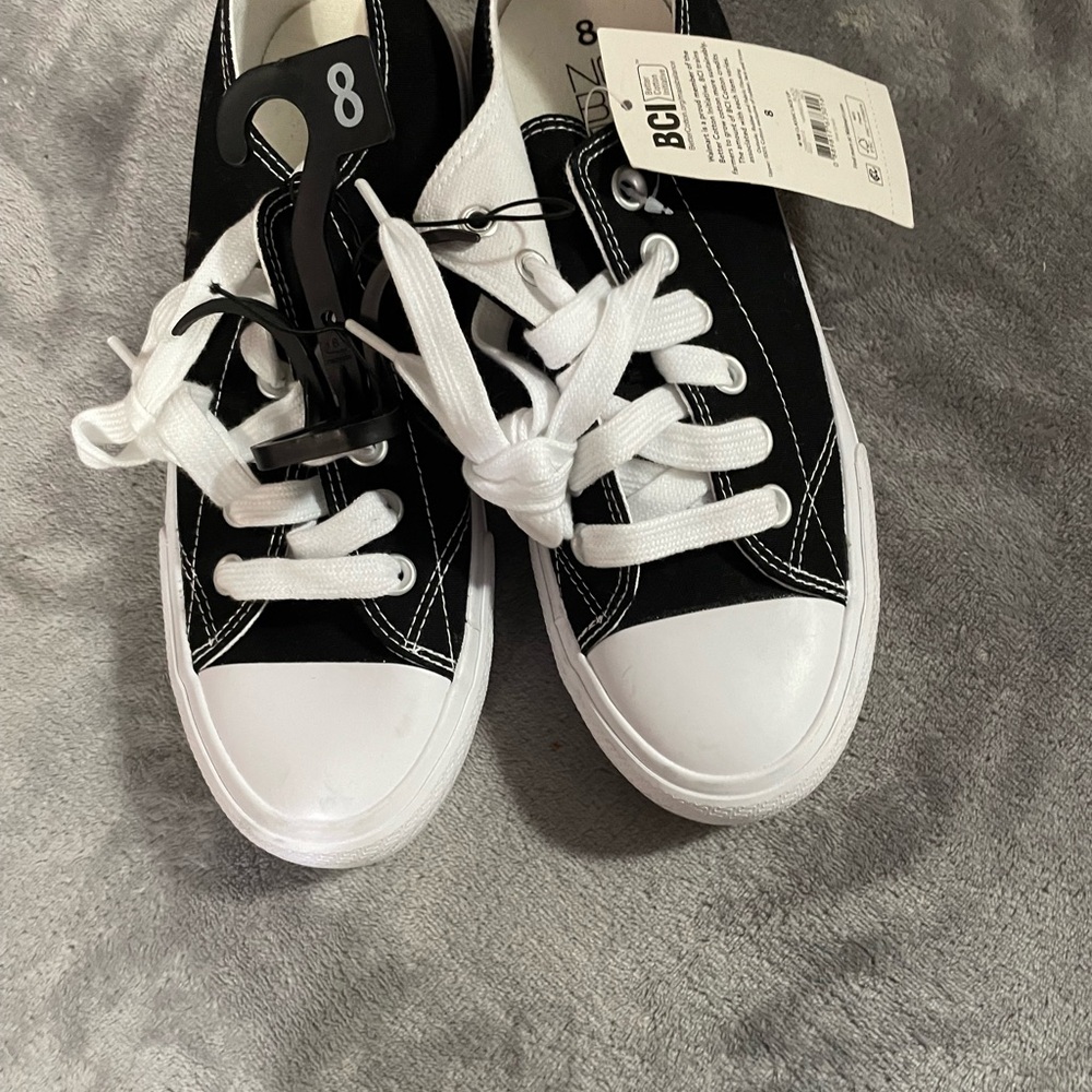 BOC Black and White Kids Sneakers